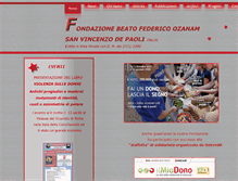 Tablet Screenshot of fondazioneozanam.org